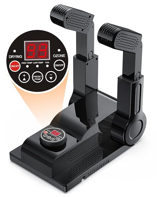 Asciugascarpe elettrico FORLIM con uscite telescopiche e timer digitale