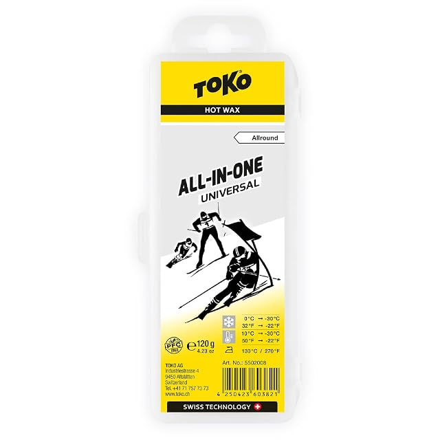 Sciolina a caldo universale TOKO All-in-One, 120 g, nel suo astuccio