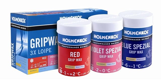 Set Holmenkol Loipe di tre barattoli di sciolina di tenuta da 45 g
