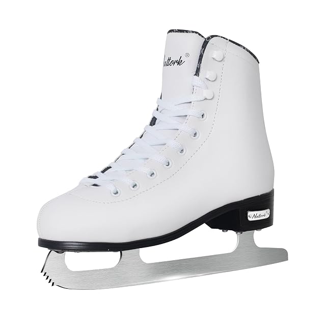 Pattino artistico bianco Nattork Excellence con puntale dentato e lama in inox