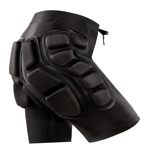 Pantaloncini protettivi Relaxyee 3D imbottiti neri
