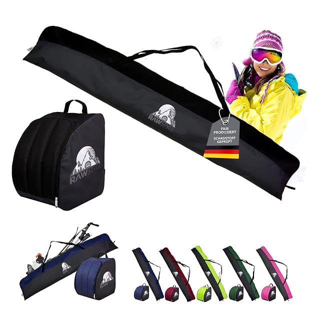 Set sacca portasci e borsa portascarponi Rawstyle nero