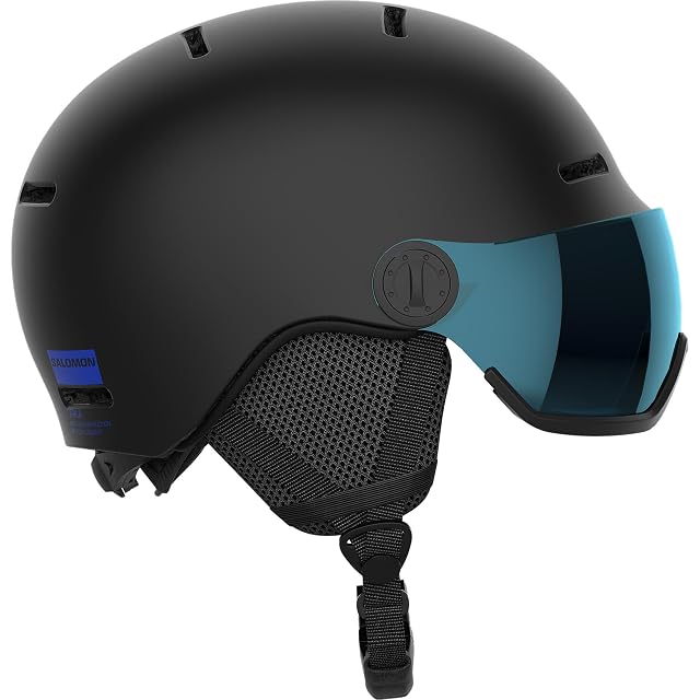 Casco da sci per bambini Salomon Orka Visor nero con visiera Flash