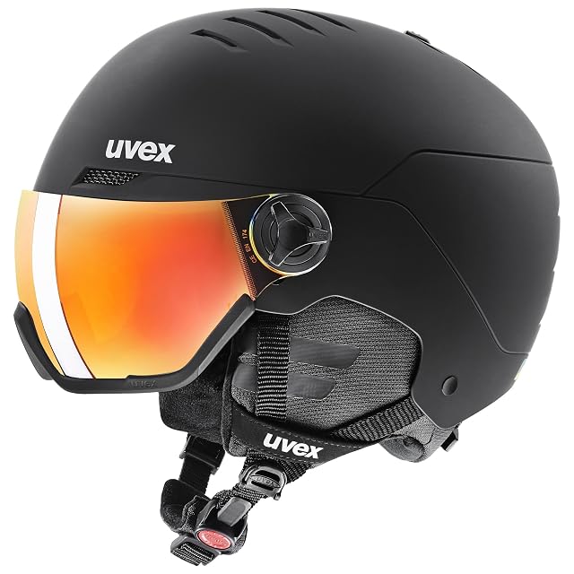 Casco da sci uvex Wanted Visor nero opaco con visiera