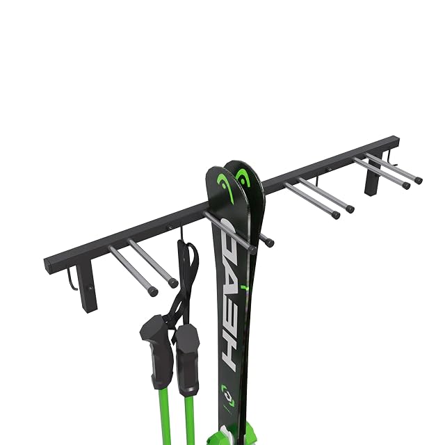 Barra a ganci portasci QLS Handels S3 nera, 83 cm
