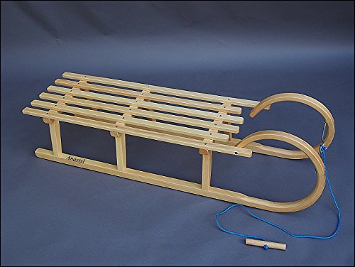 Slitta a corna davos in faggio Best For Kids, 120 cm, verniciata trasparente