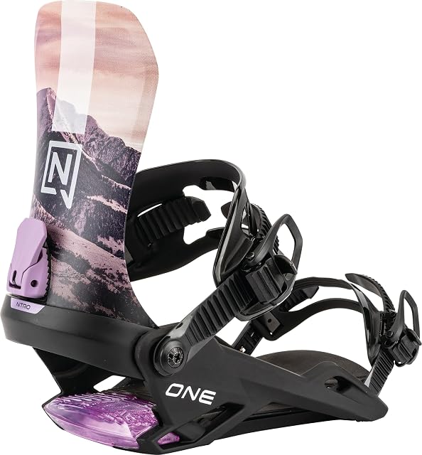 Attacco da snowboard Nitro One nero con footbed inclinato
