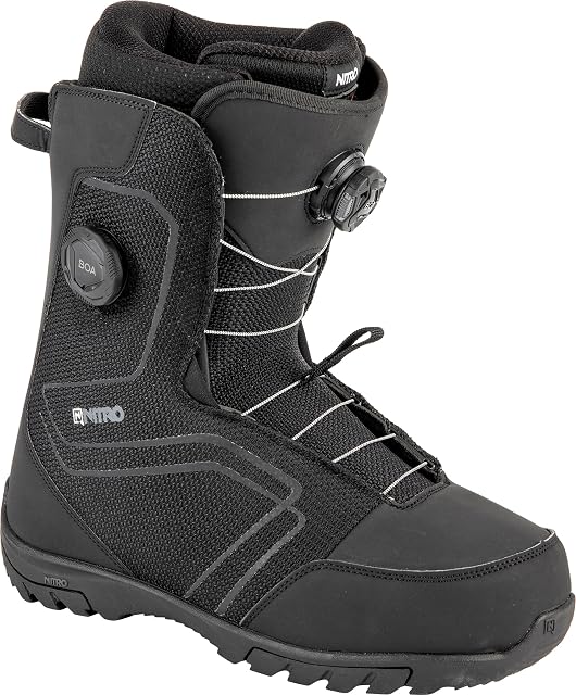 Scarpone da snowboard Nitro Sentinel Boa nero con due rotelle BOA