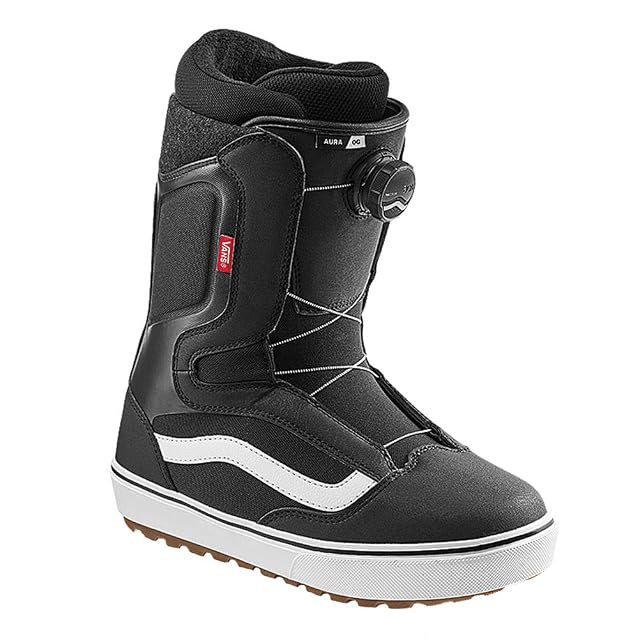 Scarpone da snowboard Vans Aura OG nero e bianco con rotella Boa